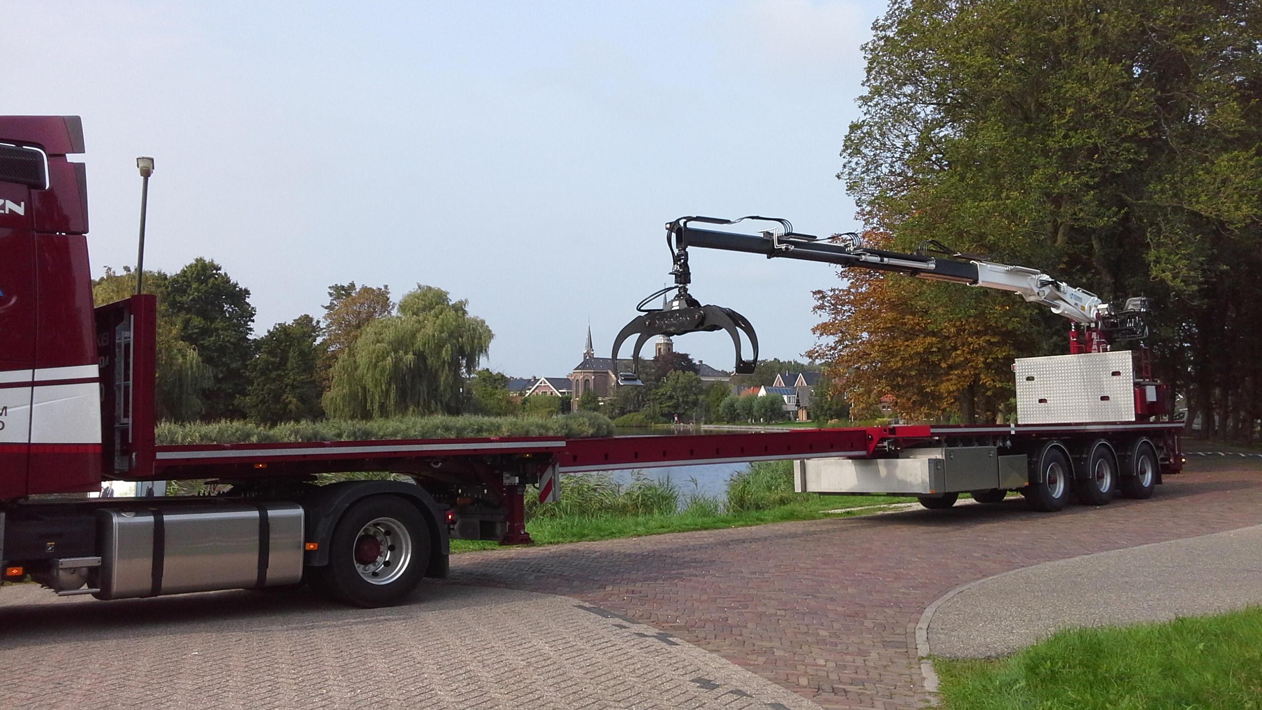 CRANE TRAILER extendable