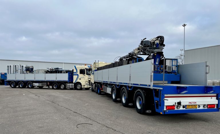 New Pacton crane trailers ensure maximum flexibility for Van den Boom Transport