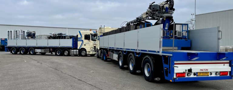 Nieuwe Pacton kraanopleggers houden Van den Boom Transport maximaal flexibel